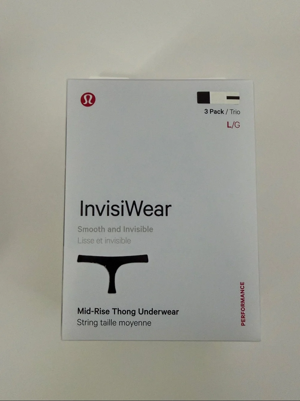 Lululemon -  InvisiWear Mid-Rise Thong Underwear - (3 Pack) - Size M or L - NWT